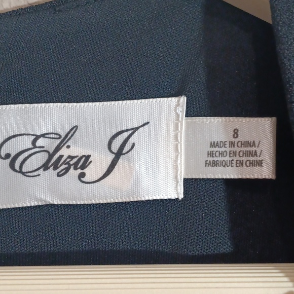 Eliza J Black Cap-Sleeve Ruffle Hem Dress - Picture 4 of 4